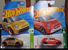 Hot Wheels Lot Of 2 Mainline Fiat 500e