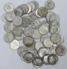 LOT OF 50 MIXED DATE PRE-1965 SILVER ROOSEVELT DIMES! $5 FACE VALUE! NR #G3437