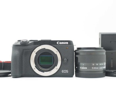 Canon EOS M6 Mark II 4K 15-45mm Lens Digital Camera Black [Near Mint] #Z6446A