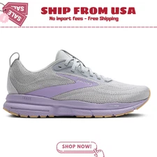 Brooks Trace 4 Road-Running Shoes - Women's Oyster/Purple/Sherbert