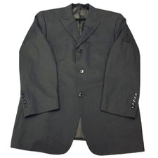 Jones New York City Men  s Blazer 42S Dark Charcoal Gray 100 Wool Sport Coat