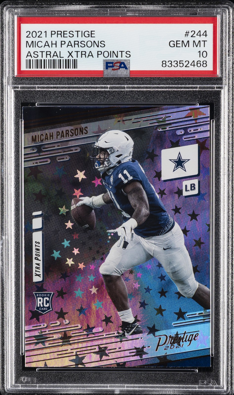 Micah Parsons Panini Prestige #244 Astral Xtra Points