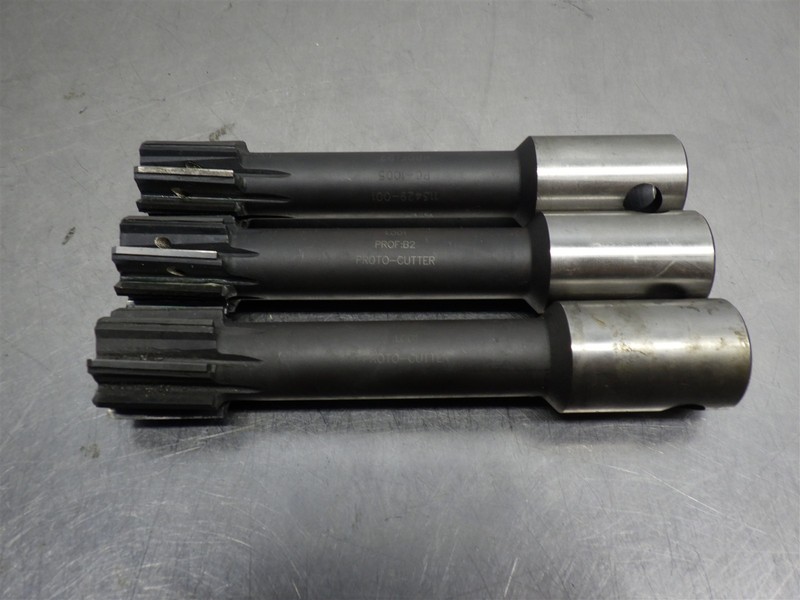 3 NEW! Proto-Cutter Brazed Carbide-Tip Cool Fed 1" 8FL Reamers 1" SHK 5/8" Arbor