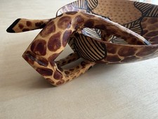 hand carved And Hand Painted wooden giraffe Bowl