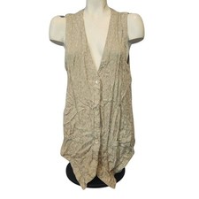 The Limited Women's 90s Beige Sleeveless Vest Size Medium