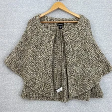 Signature Studio Sweater Cardigan Womens Extra Large Brown Knit Shawl Collar