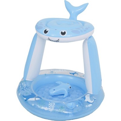 Pool Babypool Planschbecken mit Sonnendach Kinderpool 95x102cm aufblasbar Dach