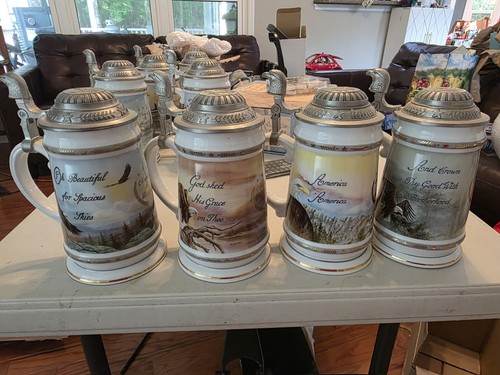 The Complete America The Beautiful Heritage Mint Stein Series. 1st Edition.