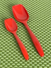 Rosti Mepal Orange Melamine 2 Serving Spoons Cooking Utensil Kirsten Denmark