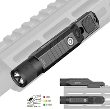 1750lm Zoomable Tactical Flashlight with Momentary Strobe for Rifle