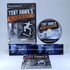 Tony Hawk Underground PS2 Black Label - CIB W/ Manual - PlayStation 2