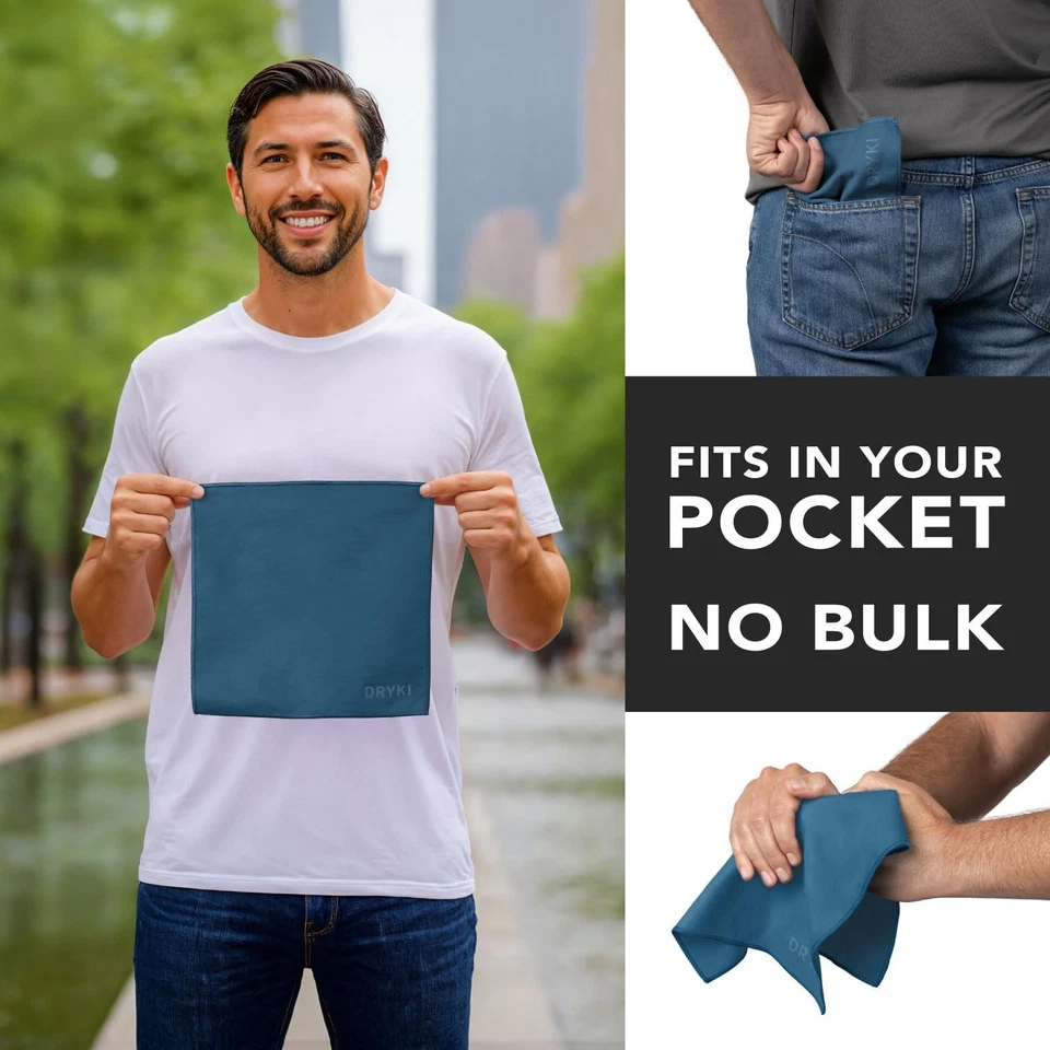 DRYKI Quick-Dry Microfiber Handkerchiefs 5 Pack - Sweat Rags for Gym & Sports - Image 4 of 4