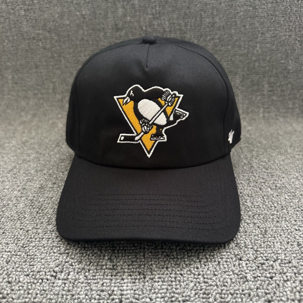 '47 Brand Pittsburgh Penguins Snapback Hat Black OSFA NHL Cap
