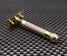 Vintage 1920's Gillette Old Type DE Safety Razor Ball End Open Comb Clean!