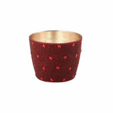Gift Company Photophore Madras Perles M Porte-bougie à chauffe-plat Rouge 10....