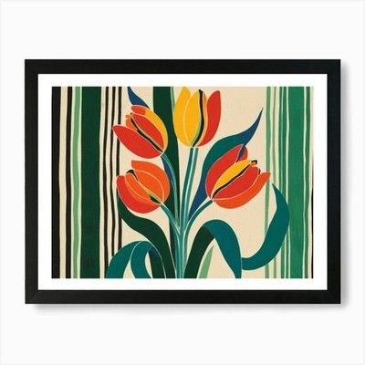 Tulpen von Julia Wilson Kunstdruck gerahmt Wandbild Poster Leinwanddruck Bild