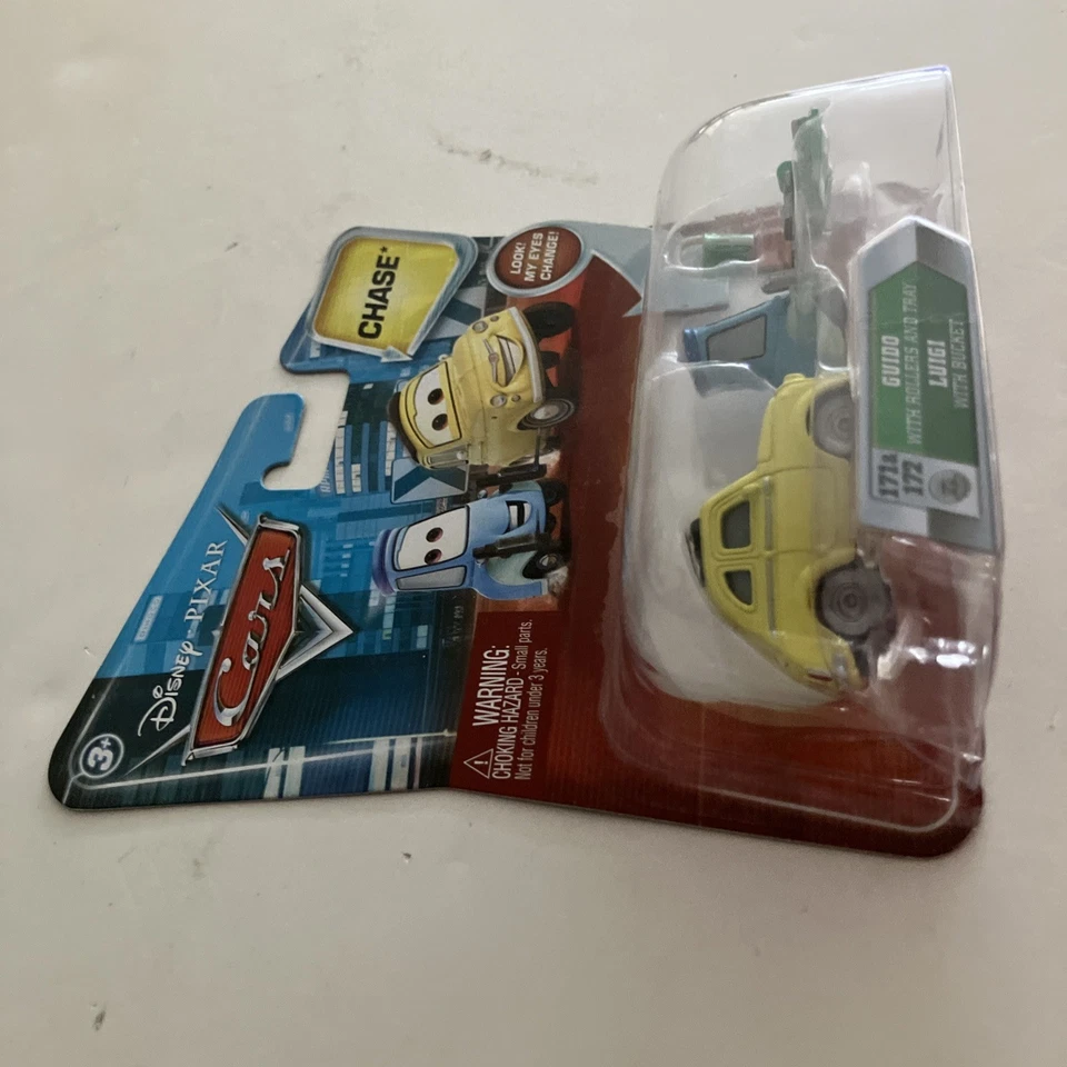 Disney Pixar Cars Chase Guido With Rollers And Tray  Luigi With Bucket Nice! - Image 4 of 4