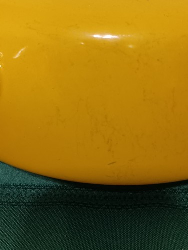 VINTAGE MCM DANSK KOBENSTYLE YELLOW ENAMEL WOOD HANDLE FONDUE POT PAN FRANCE IHQ - Picture 21 of 24