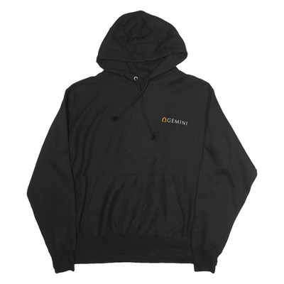 CHAMPION REVERSE WEAVE Herren Schwarz Gemini Pullover Hoodie XL Baumwolle Komfort