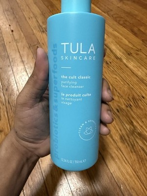 TULA Skincare Cult Classic Purifying Face Cleanser Probiotics Turmeric 12.34oz