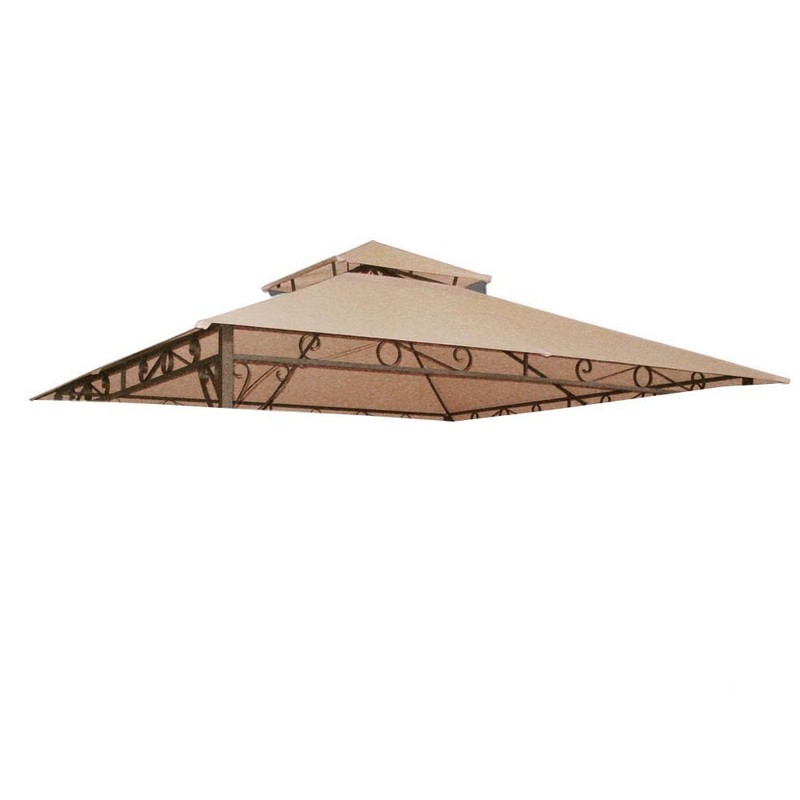 10.6'x10.6'  Gazebo Canopy Top Replacement 2-tier Cover for Summer Veranda Frame