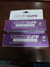 Cicatricure Scar Reducing Cream, Face  Body Scar Gel, 1 oz EACH 2PK-BUNDLE 