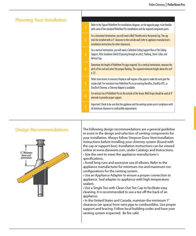 DuraVent 4PVP-E90 4" Inner Diameter - PelletVent Pro Type L - Stainless Steel