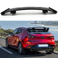 For Mazda 3 Hatch Car Rear Hatchback Roof Trunk Spoiler Gloss Black Wing Lip Abs