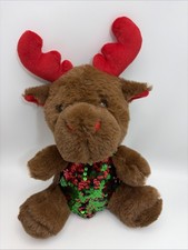2022 Holiday Time Christmas 9" Moose Swipe Color Change Plush