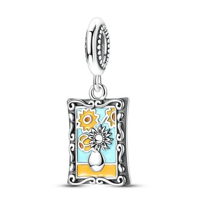 MULA European 925 Sterling Silver DIY Charm Sunflower Pendant For Women Bracelet