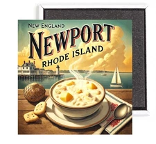 Newport Rhode Island FRIDGE MAGNET travel souvenir clam chowder