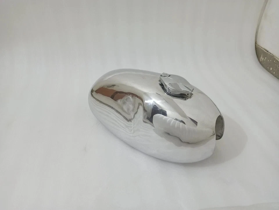 AJS STORMER SCRAMBLER CHROME STEEL GAS FUEL PETROL TANK+CAP |Fit For Foto 4 de 4