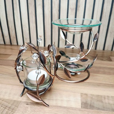 PARTYLITE Blatt & Beere Windlichthalter und Aroma Melts Wärmer