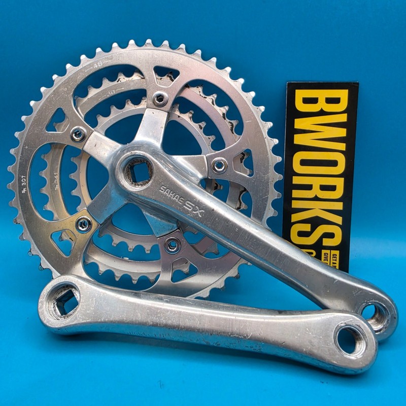 Sakae SX Triple  Square Taper Crankset 170mm 28/38/48t 110/74 BCD 5 Bolt  g6