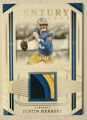 2023 national treasures century materials justin herbert /49