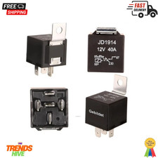 4pcs JD1914 Car Relay Harness 12V 40A 4 Pin SPDT with Built-in Diode for Automot