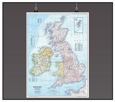 Listing image for Map of Great Britain GB Large Poster Art Print Gift - A0 A1 A2 A3 A4 A5 + More