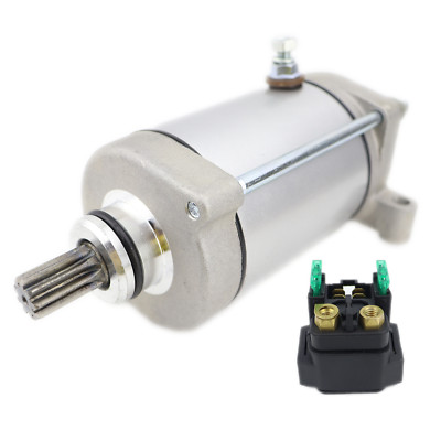 Starter Motor & Starter Solenoid Relay for YAHAMA Grizzly 400 450 660 Kodiak 400