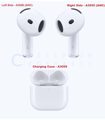 Apple AirPods 4 4th Generation ANC - Left, Right, Case for Replacement ONLY