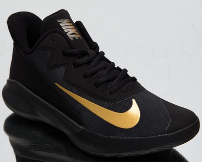 nike black and gold shoes mens