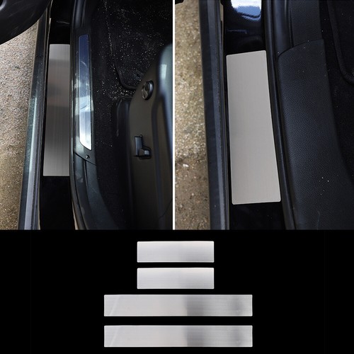 4×Steel Silver Door Sill Scuff Guard Plate Cover for Jeep Grand Cherokee 2011-20 - Foto 1 di 9