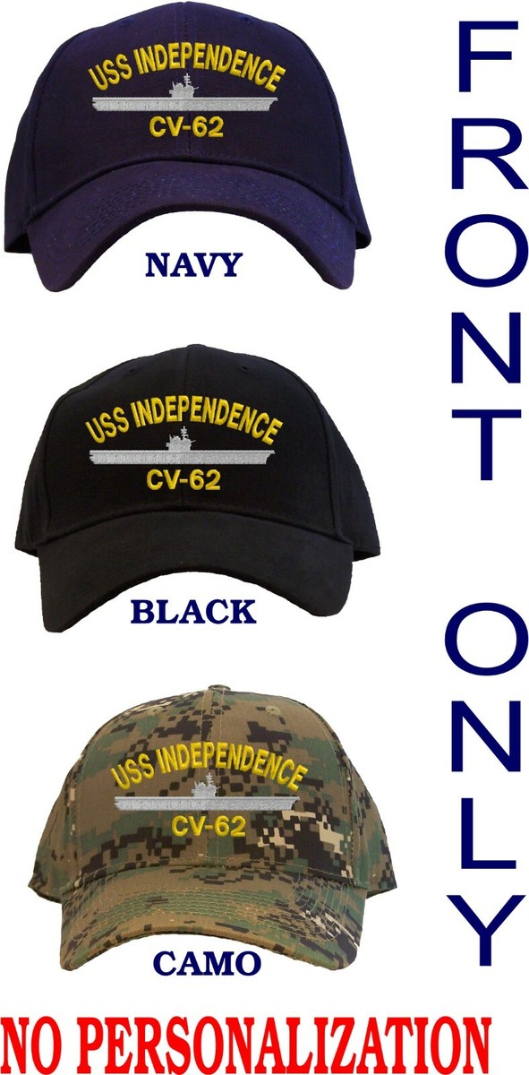 USS Independence CV-62 Embroidered Baseball Cap – 7 Color Options, Adjustable & Stylish