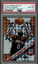 give and go JAMES HARDEN #20 Houston Rockets 2019 PANINI MOSAIC PSA 10 Gem Mint