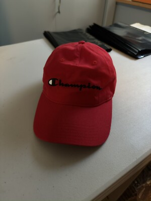 Champion Red Hat, Adjustable Strap OSFA Mens Womens