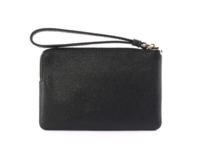 COACH Signature C corner zip wristlet wallet Black F58032 NEW | eBay
