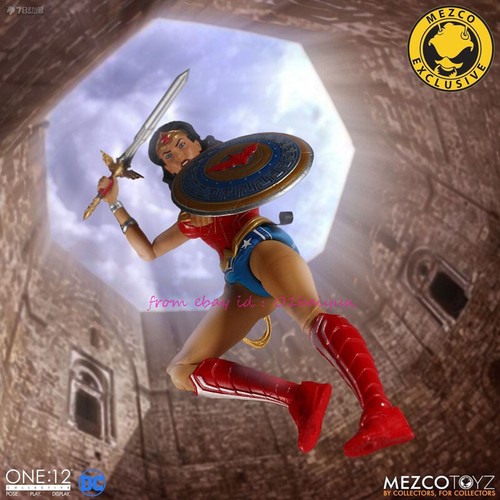 Perfect Mezco Toyz 1/12 Collective Wonder Woman Classic Edition Action Figure - Picture 9 of 16