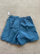 NWT old navy mens SMALL turquoise blue mesh lined swim trunks