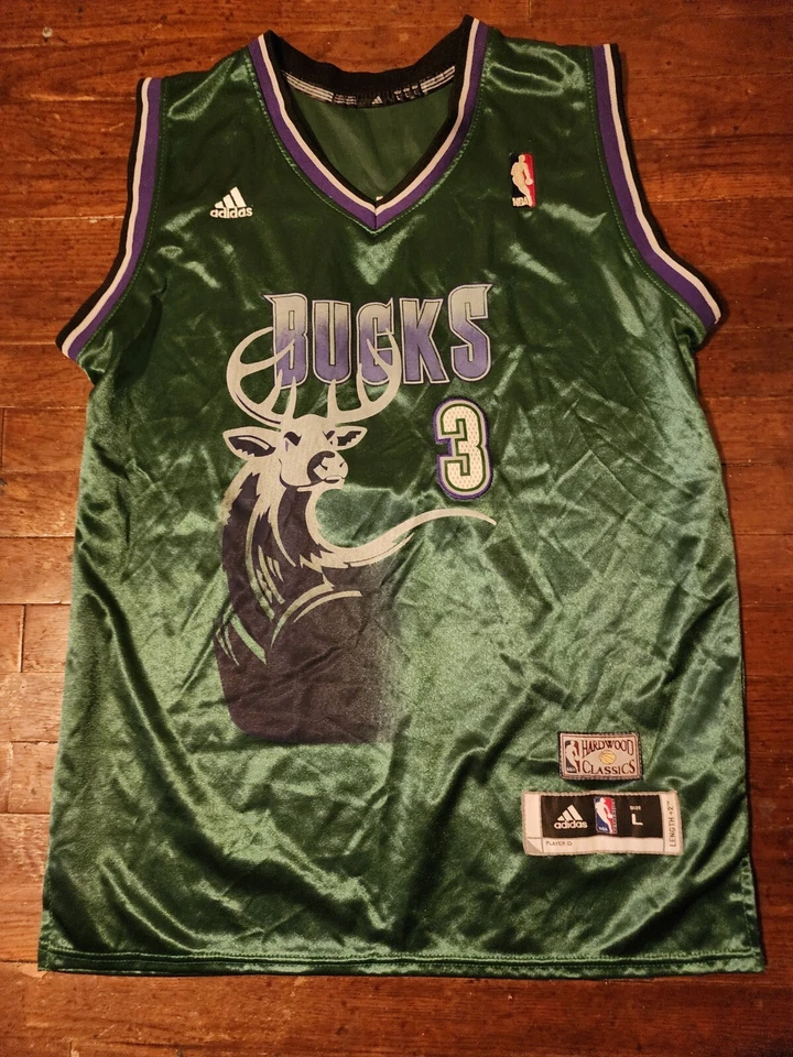 Adidas Milwaukee Bucks Jersey Brandon Jennings Hardwood Classics Big Buck HWC L - Image 2 of 4