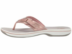 clarks rose gold flip flops