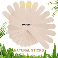 NiftyPlaza 100 Pcs Jumbo Craft Sticks Natural Wood Building Mixing Craft Project